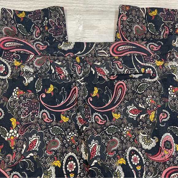 Jules & Leopold Paisley Print Chinos Navy Eccentric Luxury Quality XL Dress Pant - Picture 5 of 9